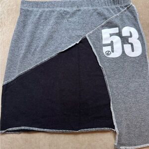 Love J Gray and Black Asymmetrical Skirt